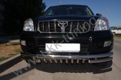 Тюнинг внедорожника Защита переднего бампера Toyota Land Cruiser Prado 120 2003-2009