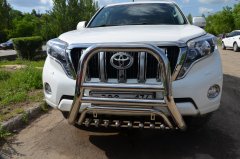 Тюнинг внедорожника Защита переднего бампера Toyota Land Cruiser Prado 150 2014