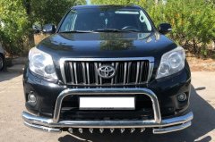 Тюнинг внедорожника Защита переднего бампера Toyota Land Cruiser Prado 150 2010