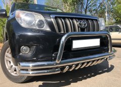 Тюнинг внедорожника Защита переднего бампера Toyota Land Cruiser Prado 150 2010