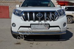 Тюнинг внедорожника Защита переднего бампера Toyota Land Cruiser Prado 150 2014