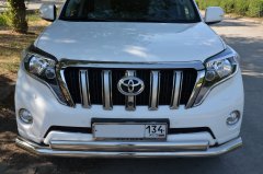 Тюнинг внедорожника Защита переднего бампера Toyota Land Cruiser Prado 150 2014