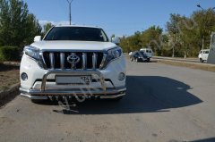 Тюнинг внедорожника Защита переднего бампера Toyota Land Cruiser Prado 150 2014