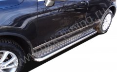 Тюнинг внедорожника Пороги с накладным листом Volkswagen Touareg  2007-2010