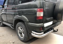 Тюнинг внедорожника Защита заднего бампера УАЗ Patriot 2005