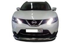 Тюнинг внедорожника Защита переднего бампера Nissan Qashqai 2015