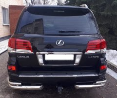 Тюнинг внедорожника Защита заднего бампера Lexus LX 570 2013-2015