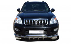 Тюнинг внедорожника Защита переднего бампера Toyota Land Cruiser Prado 120 2003-2009