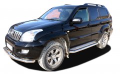 Тюнинг внедорожника Пороги с накладным листом Toyota Land Cruiser Prado 120 2003-2009