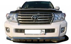 Тюнинг внедорожника Защита переднего бампера Toyota Land Cruiser 200 2013