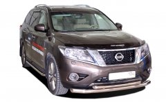 Тюнинг внедорожника Защита переднего бампера Nissan Pathfinder 2015