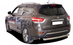 Тюнинг внедорожника Защита заднего бампера Nissan Pathfinder 2015