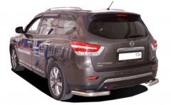 Тюнинг внедорожника Защита заднего бампера Nissan Pathfinder 2015