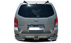 Тюнинг внедорожника Защита заднего бампера Nissan Pathfinder 2010-2013