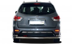 Тюнинг внедорожника Защита заднего бампера Nissan Pathfinder 2015