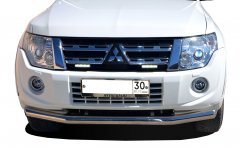 Тюнинг внедорожника Защита переднего бампера Mitsubishi Pajero 4 2006-2017