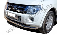 Тюнинг внедорожника Защита переднего бампера Mitsubishi Pajero 4 2006-2017