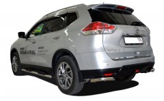 Тюнинг внедорожника Защита заднего бампера Nissan X-trail 2015 (T32) Третье поколение