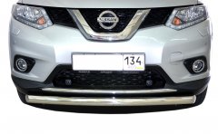 Тюнинг внедорожника Защита переднего бампера Nissan X-trail 2015 (T32) Третье поколение