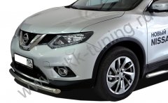 Тюнинг внедорожника Защита переднего бампера Nissan X-trail 2015 (T32) Третье поколение