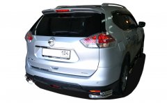 Тюнинг внедорожника Защита заднего бампера Nissan X-trail 2015 (T32) Третье поколение