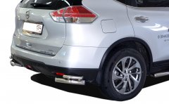 Тюнинг внедорожника Защита заднего бампера Nissan X-trail 2015 (T32) Третье поколение