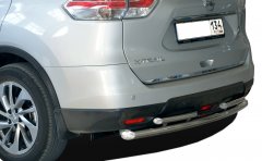 Тюнинг внедорожника Защита заднего бампера Nissan X-trail 2015 (T32) Третье поколение