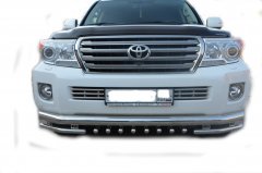Тюнинг внедорожника Защита переднего бампера Toyota Land Cruiser 200 2013