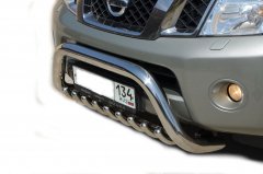 Тюнинг внедорожника Защита переднего бампера Nissan Pathfinder 2004-2010