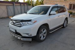 Тюнинг внедорожника Защита переднего бампера Toyota Highlander 2010
