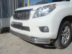 Тюнинг внедорожника Защита переднего бампера Toyota Land Cruiser Prado 150 2010