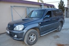 Тюнинг внедорожника Пороги с накладным листом Hyundai Terracan