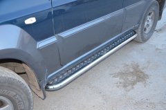 Тюнинг внедорожника Пороги с накладным листом Hyundai Terracan