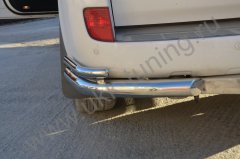 Тюнинг внедорожника Защита заднего бампера Toyota Land Cruiser 200 2013