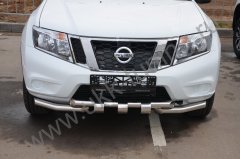 Тюнинг внедорожника Защита переднего бампера Nissan Terrano 2015