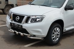 Тюнинг внедорожника Защита переднего бампера Nissan Terrano 2015