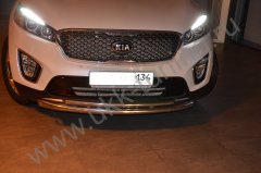 Тюнинг внедорожника Защита переднего бампера KIA Sorento Prime 2015