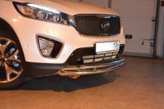 Тюнинг внедорожника Защита переднего бампера KIA Sorento Prime 2015