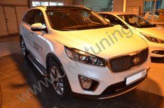 Тюнинг внедорожника Пороги с накладным листом KIA Sorento Prime 2015
