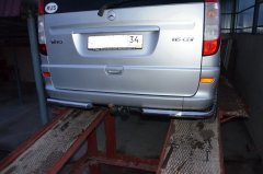 Тюнинг внедорожника Защита заднего бампера Mercedes-Benz Vito 2005-2010, 2010-2014 (рестайлинг)