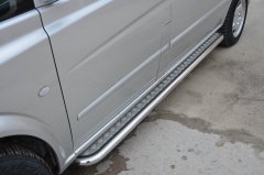 Тюнинг внедорожника Пороги с накладным листом Mercedes-Benz Vito 2005-2010, 2010-2014 (рестайлинг)
