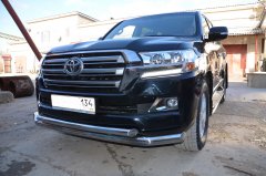 Тюнинг внедорожника Защита переднего бампера Toyota Land Cruiser 200  2015