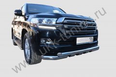 Тюнинг внедорожника Защита переднего бампера Toyota Land Cruiser 200  2015