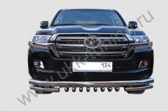 Тюнинг внедорожника Защита переднего бампера Toyota Land Cruiser 200  2015