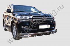 Тюнинг внедорожника Защита переднего бампера Toyota Land Cruiser 200  2015