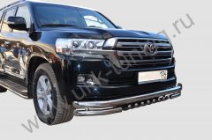 Тюнинг внедорожника Защита переднего бампера Toyota Land Cruiser 200  2015