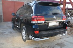 Тюнинг внедорожника Защита заднего бампера Toyota Land Cruiser 200  2015