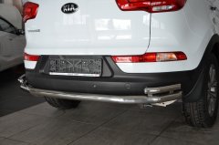 Тюнинг внедорожника Защита заднего бампера KIA Sportage 2010