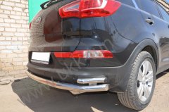 Тюнинг внедорожника Защита заднего бампера KIA Sportage 2010