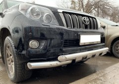 Тюнинг внедорожника Защита переднего бампера Toyota Land Cruiser Prado 150 2010